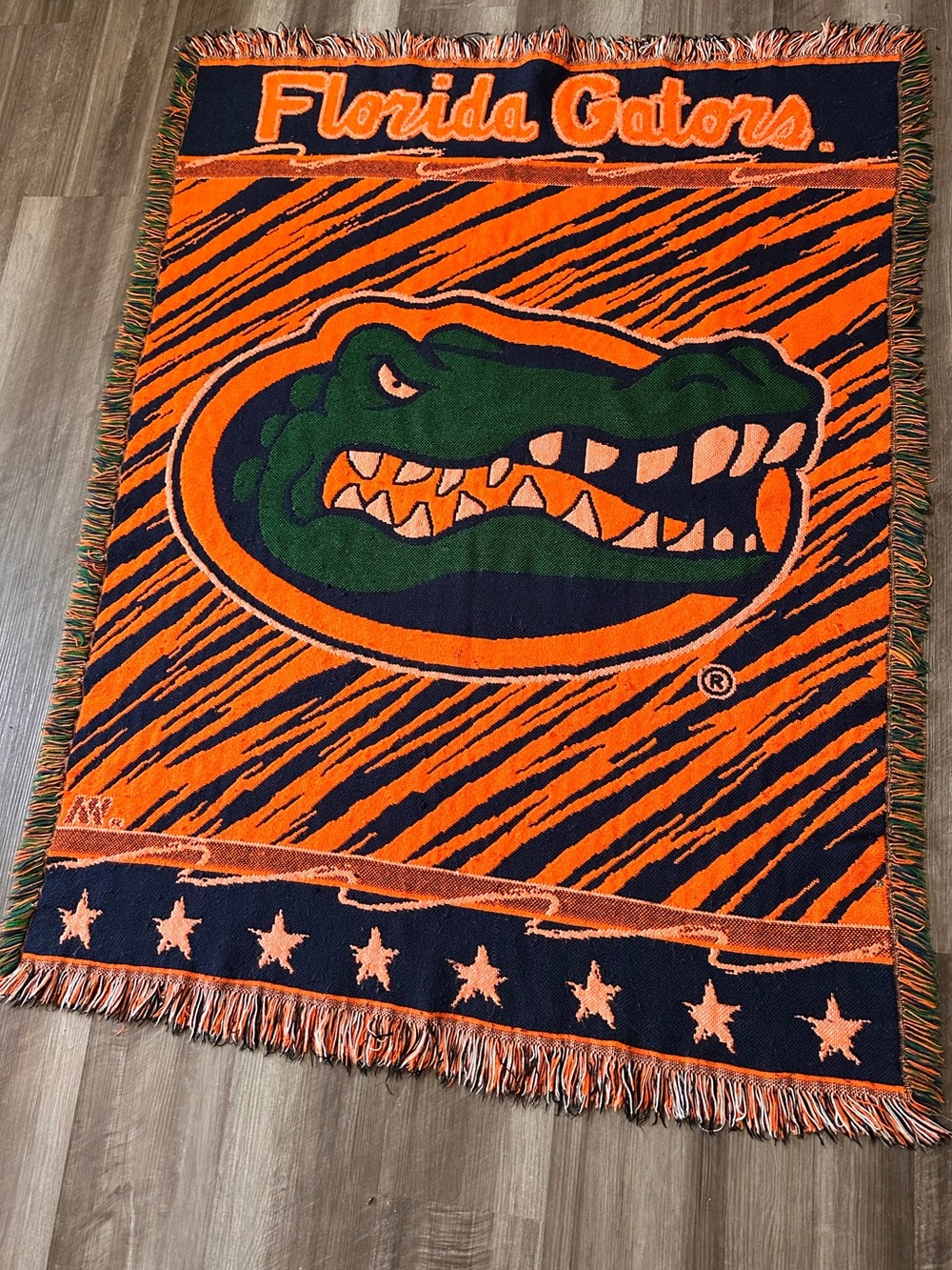Florida Gators Orange & Navy Woven Throw Blanket